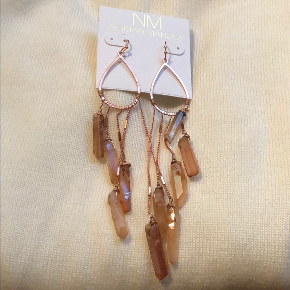 Neiman Marcus rose gold earrings